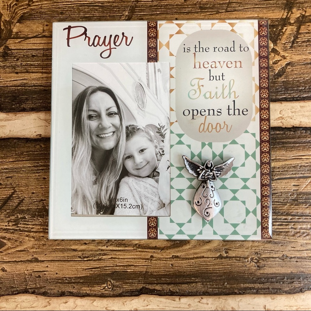 Glass prayer picture frame NWOT